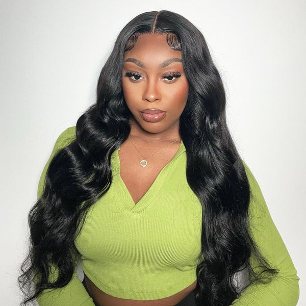 MORE FACE 5x5 Ocean Body Wave Wig High Density HD Lace Closure Human Hair Wigs With Baby Hair