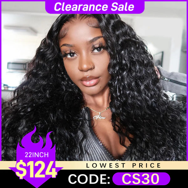 MORE FACE Wear Go Water Wave Wig 6x4 HD Pre-Cut Glueless Wig Ready To Wear Natural Wave Human Hair Wigs