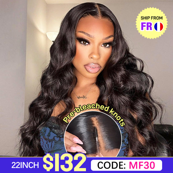  Talkyo Natural Color Long Body Wave Lace Front Wig