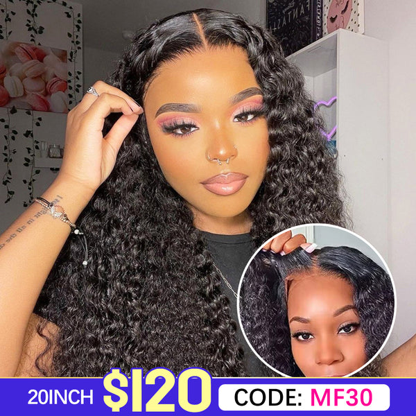 MORE FACE Wear and Go Glueless Wig 6x4 HD Pre-Cut Kinky Curly Wig Quick Install Ready to Wear Curly Wig