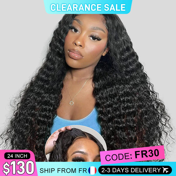 MORE FACE Wear Go Glueless Wig Pre-plucked Deep Wave Human Hair Wigs 6x4 HD Pre-cut Lace Wig Beginner Friendly