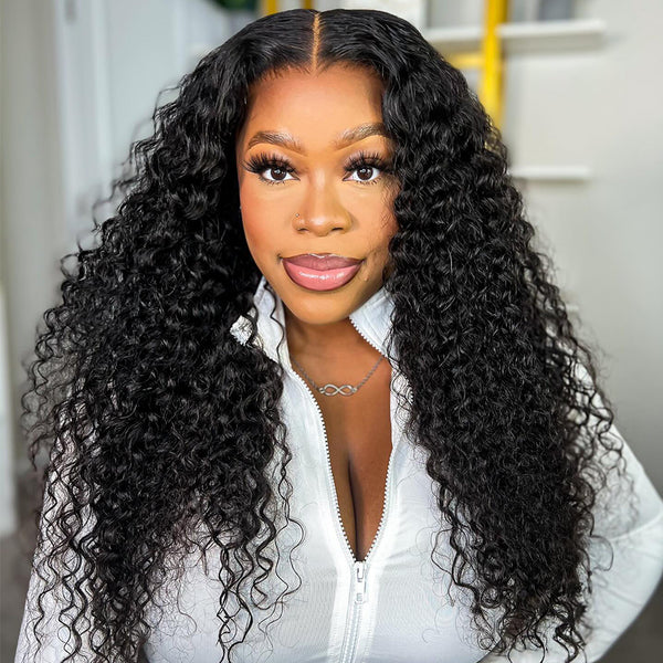 MORE FACE Water Wave Wig 13x6 Human Hair Lace Frontal Wig Preplucked With Baby Hair