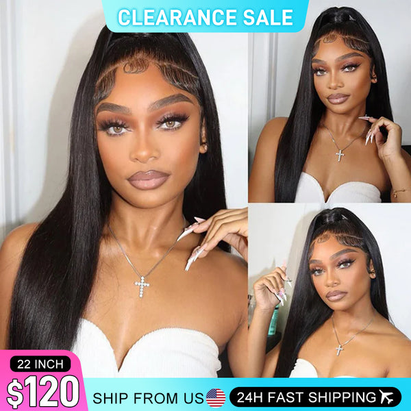 More Face 360 Lace Frontal Wigs Human Hair Straight Lace Front Wig Pre Plucked With Baby Hair