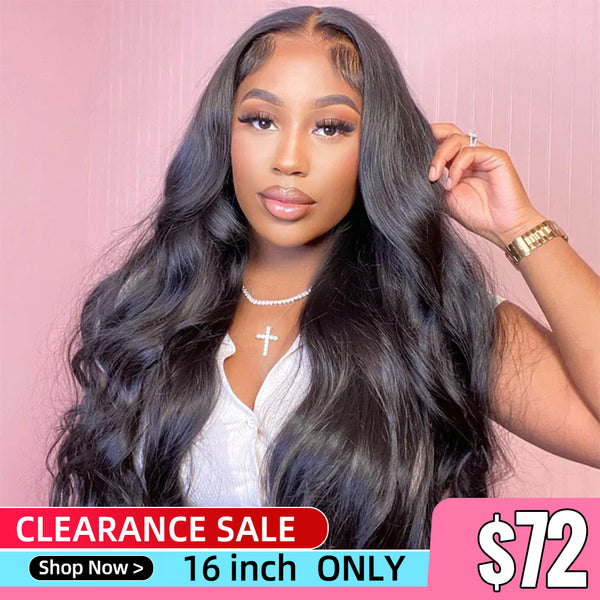 Clearance Sale Body Wave 4*6 Pre Cut HD Lace Wear Go Glueless Lace Closure Wig 180% Density