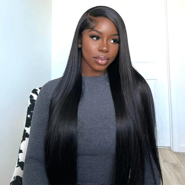 MORE FACE 13x4 Straight Lace Front Wig Human Hair Transparent Lace Frontal Wig