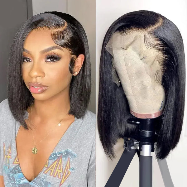 MORE FACE 13x4 13x6 Straight Bob Wig Natural Color Lace Front Human Hair Bob Wigs For Women