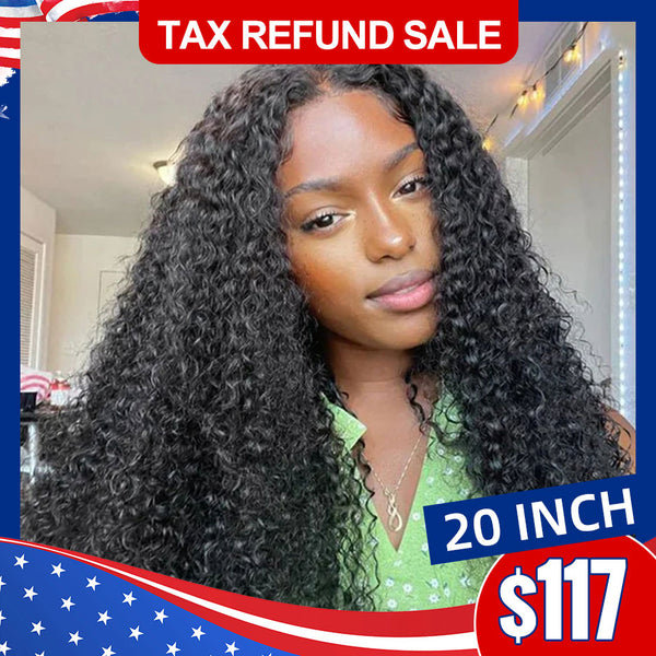 Tax Refund Clearance Sale Kinky Curly 4*6 Pre Cut HD Lace Wear Go Glueless Lace Closure Wig 180% Density